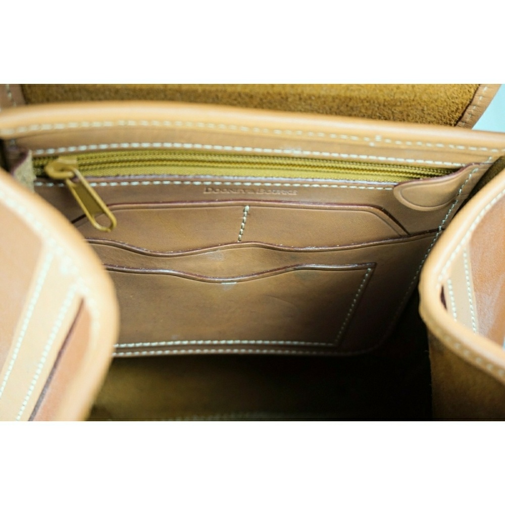 Vtg Dooney & Bourke Pristine Cognac Backpack - Picture 4 of 7
